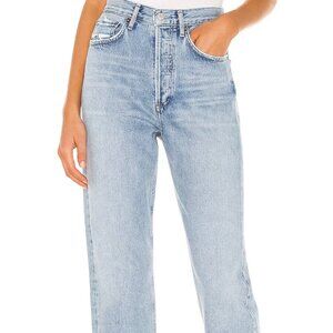 AGOLDE 90's Mid Rise Loose Fit Light Wash Jeans